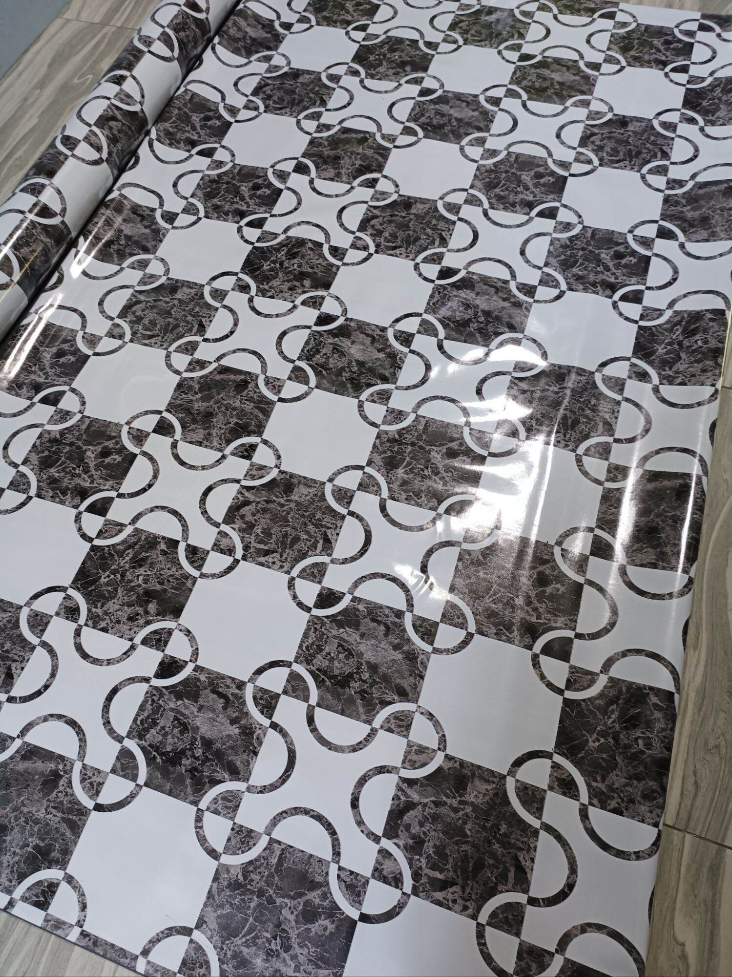 Elegant tiles Design Rubberized Linoleum Renolium Floor matting Sold per Yard. 