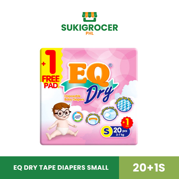 EQ Dry Tape Diapers Small 20+1s