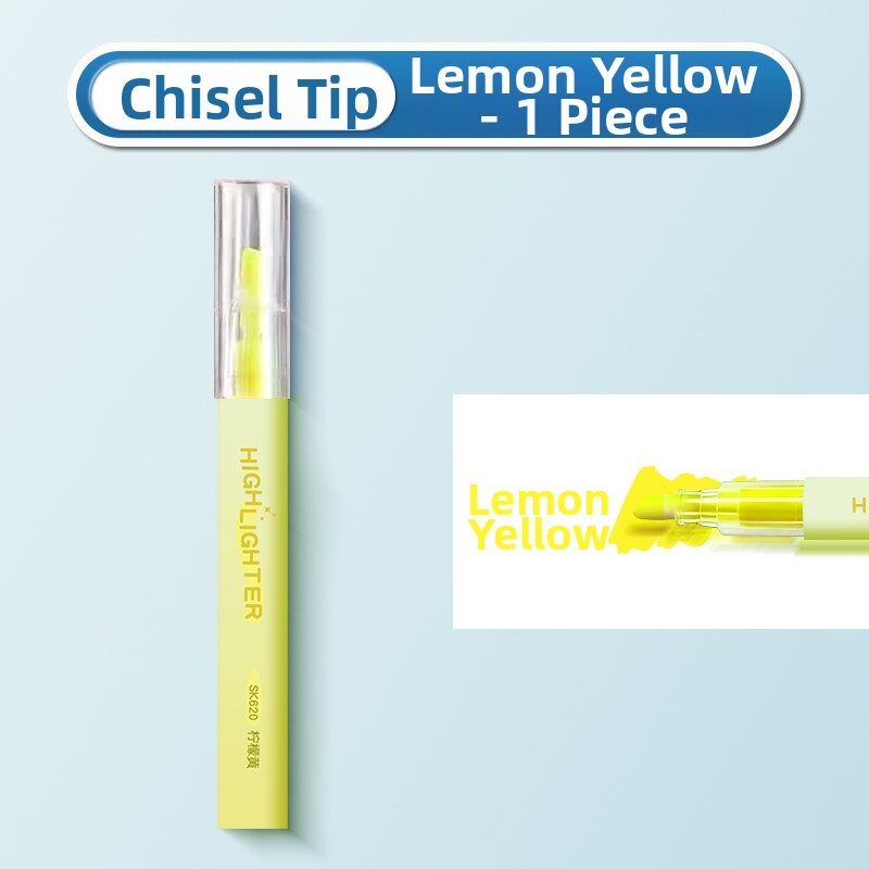 deli | Colored Fluorescent Highlighter Student Study Handwritten Journal Marking Pen Set