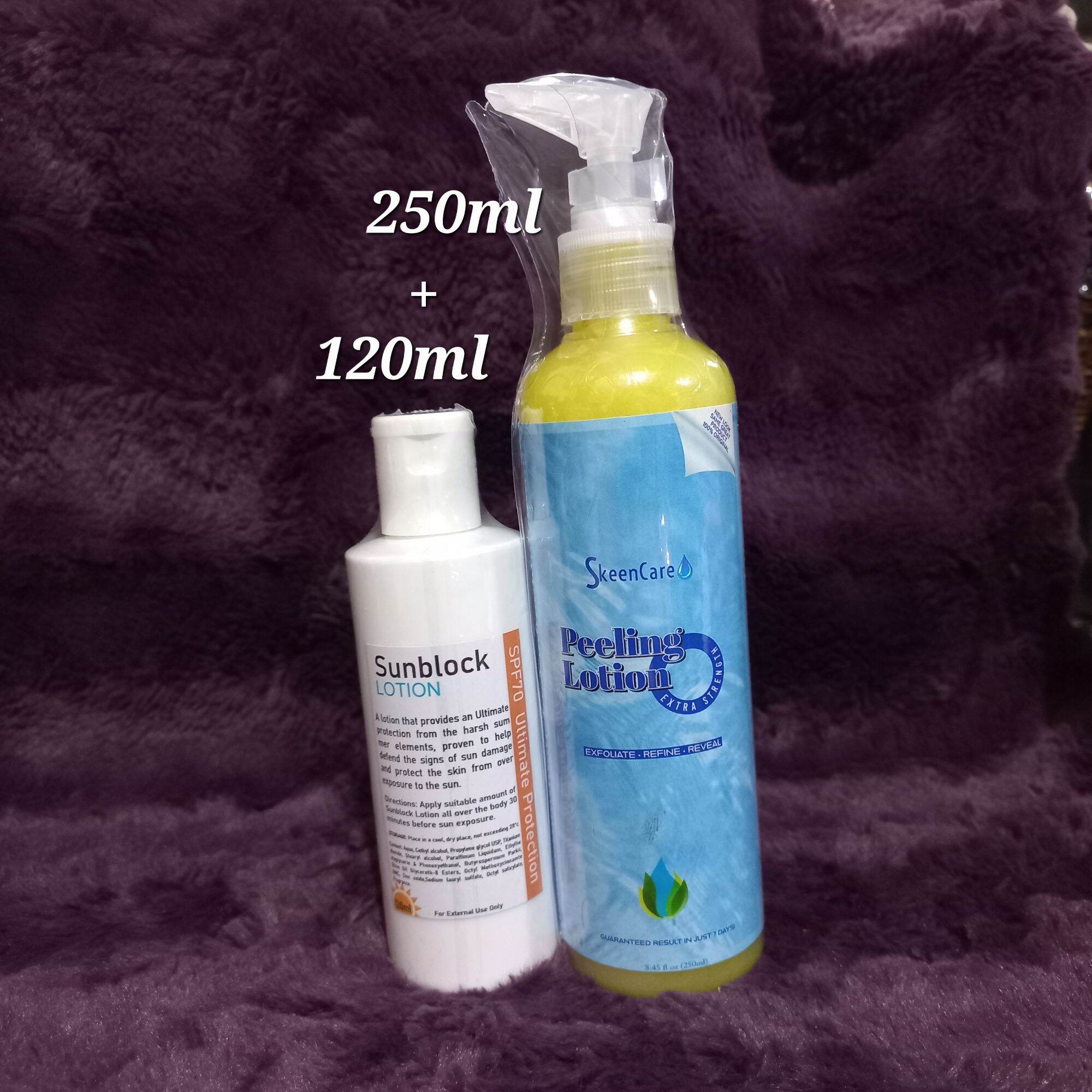 SkeenCare Peeling Lotion + Sunblock 120ml 100% Original