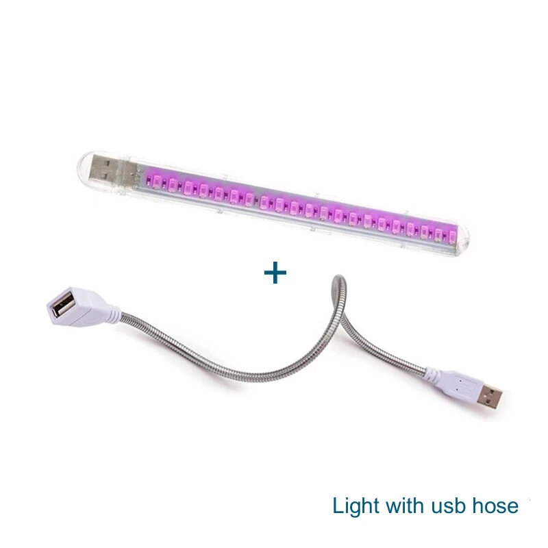 5V LED Grow Light Full Spectrum Plant Lamp with Flexible Hose Indoor ...