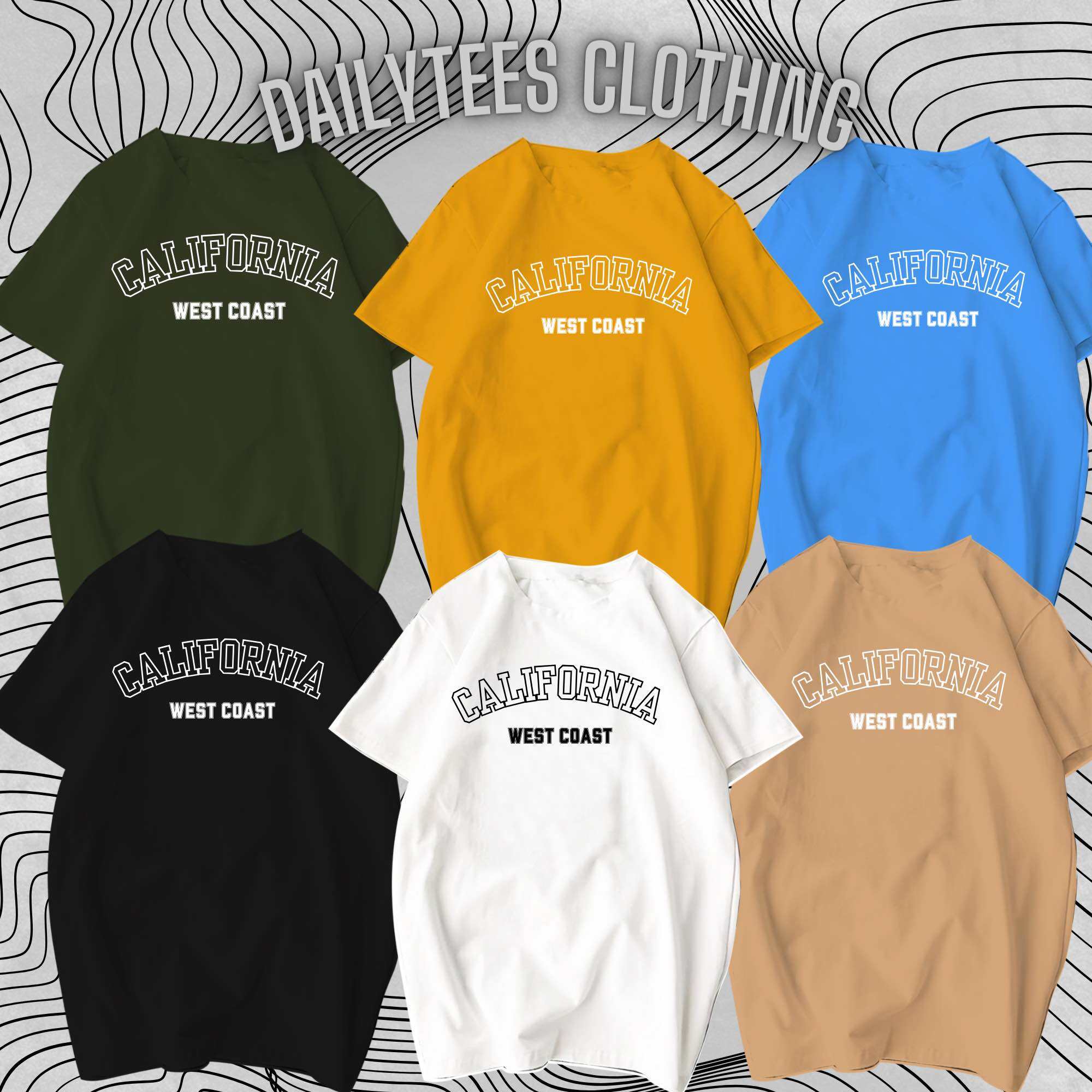 Los Angeles California West Coast Asst Colors T-shirt/tee