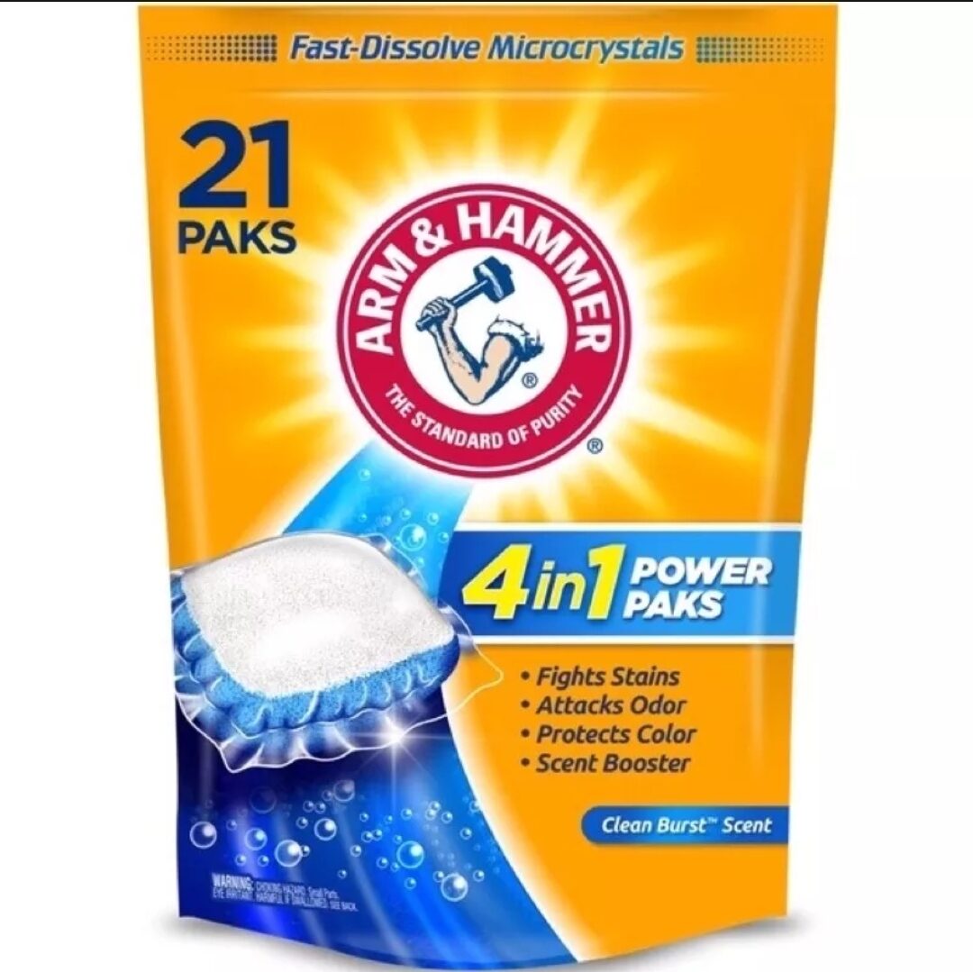 Arm & Hammer 4 in 1 Power Paks Pods Laundry Detergent OxiClean Plus