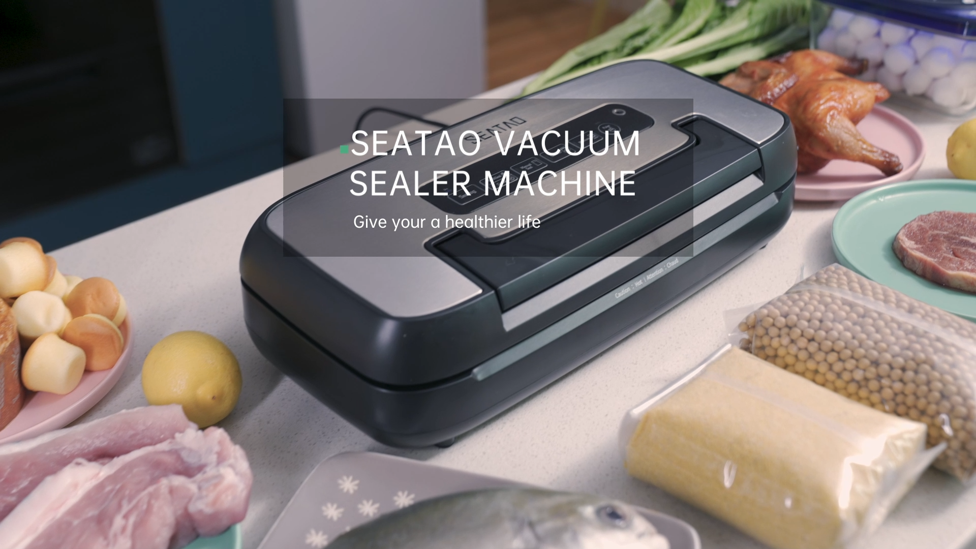 SEATAO VH5156 Vacuum Sealer, 80kpa Multifunctional Commercial and Home Vacuum  Food & 2 Pack 11“ X 60' Vacuum Sealer Rolls for Food Saver, Seal a Meal, Commercial  Grade