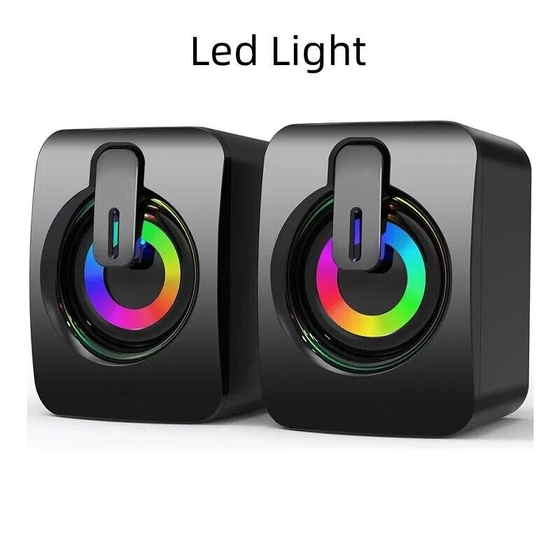 Computer Speakers PC Sound Box HIFI Stereo Microphone USB Wired Caixa ...