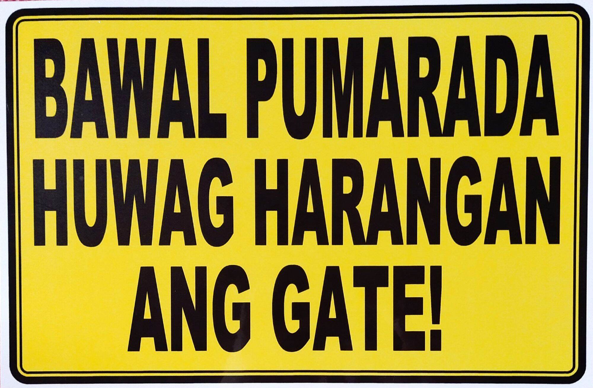 Laminated Tagalog Signage A4 Size Lazada PH