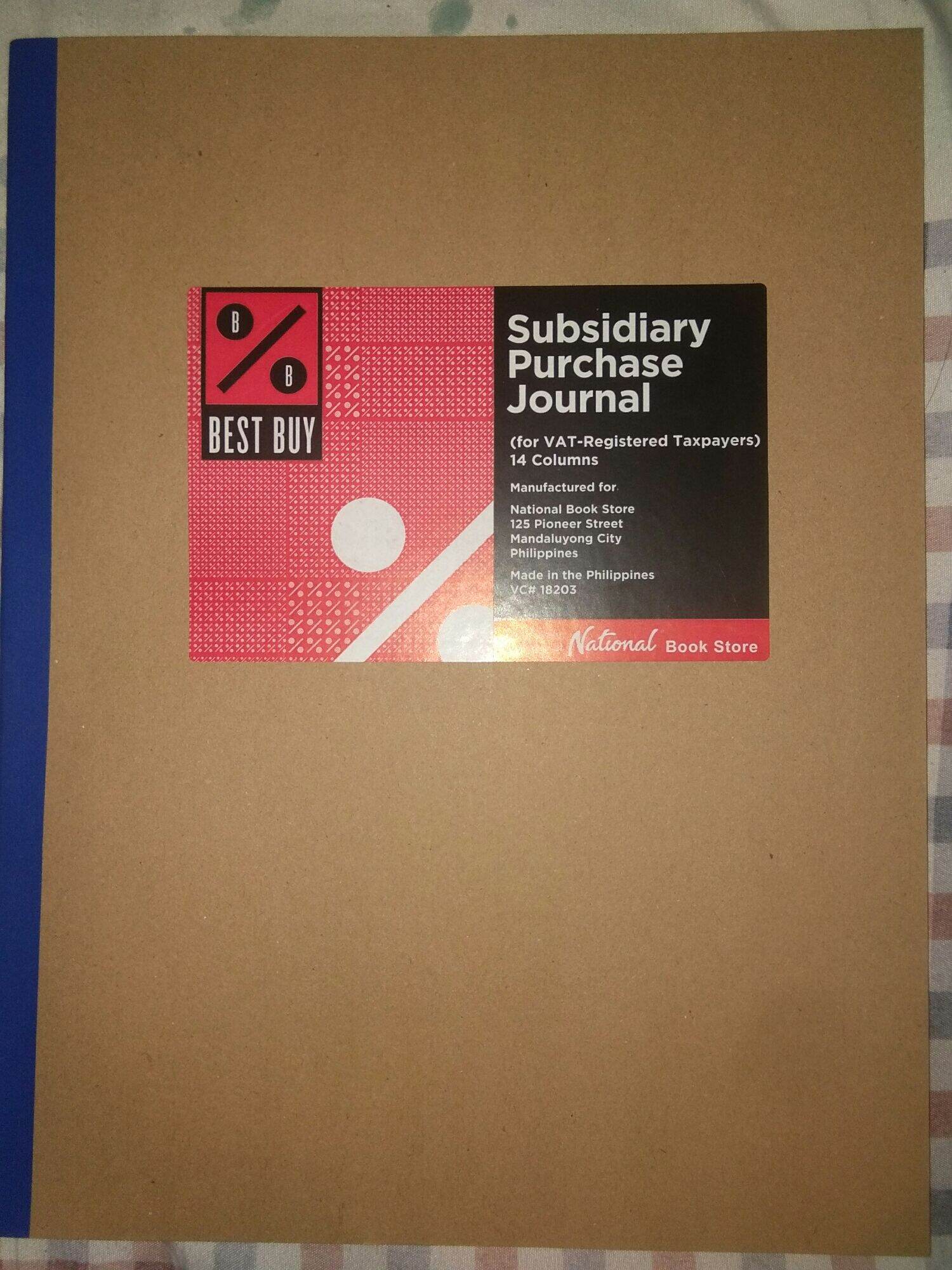 BEST BUY Subsidiary Purchase JOURNAL for VAT Reg NOTEBOOK 18 COLUMNS Vat Reg Notebooks 18 Column Business Forms New Stationery Notebook 50 Pages Journal Lazada Lazada PH