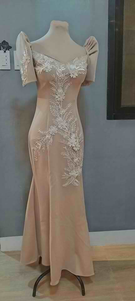 Shop Modern Filipiniana Dress Rose Gold Online with Best Discounts and Low  Prices | Lazada Philippines