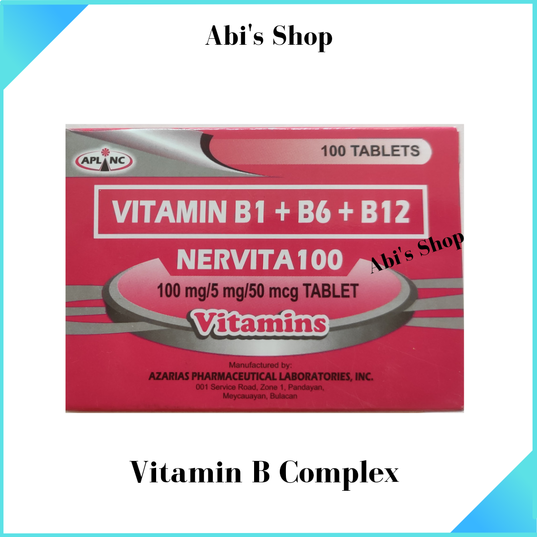 NERVITA100 B Complex Tablets, Expiry December 2024