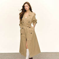 Ariseism | Vintage American Khaki Turn-down Collar Double-breasted Mid-long Coat