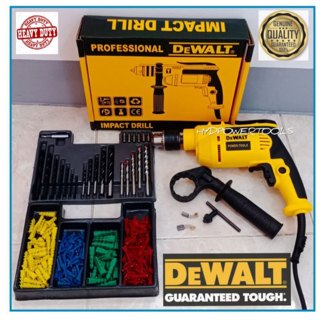 DeWalt impact drill w/ drill bit set | Lazada PH