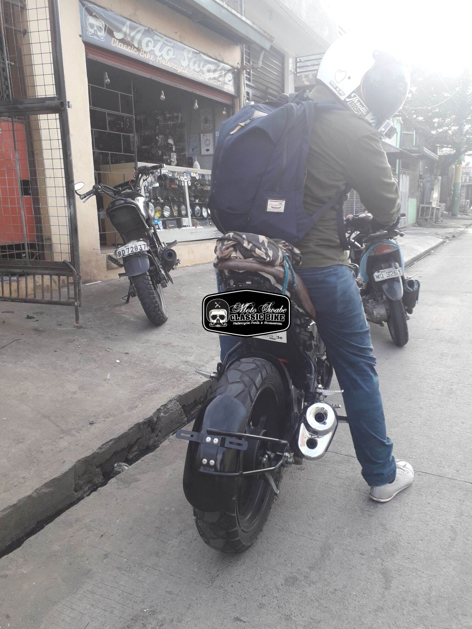Cafe Racer Custom Tire Hugger Rear Fender With Plate For Scrambler ...