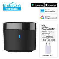 BroadLink | Broadlink RM4 Mini Smart Remote Control Universal IR Audio Video Smart Home WiFi Remote Controls work with Google Home Alexa