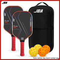 JBA Pickleball Paddle Set T700 Carbon Fiber Textured Non Slip 16mm Honeycomb Core Gradient All Round For All Players