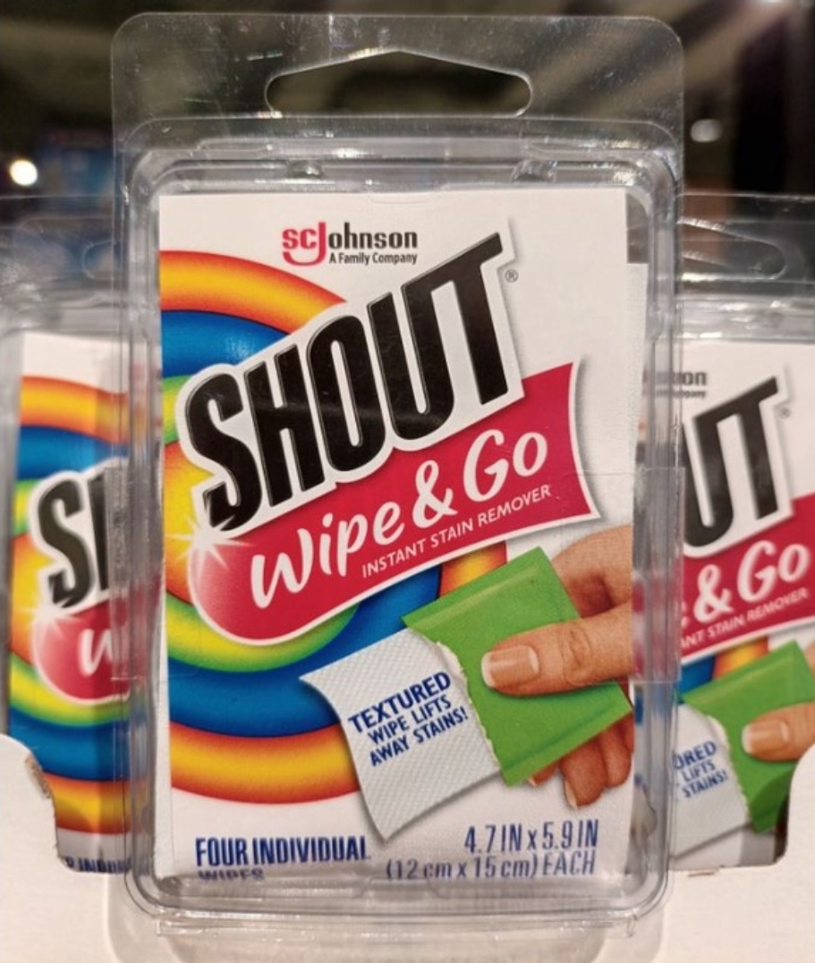 Shout Wipe And Go Instant Stain Remover, for On-The-Go Laundry Stain
