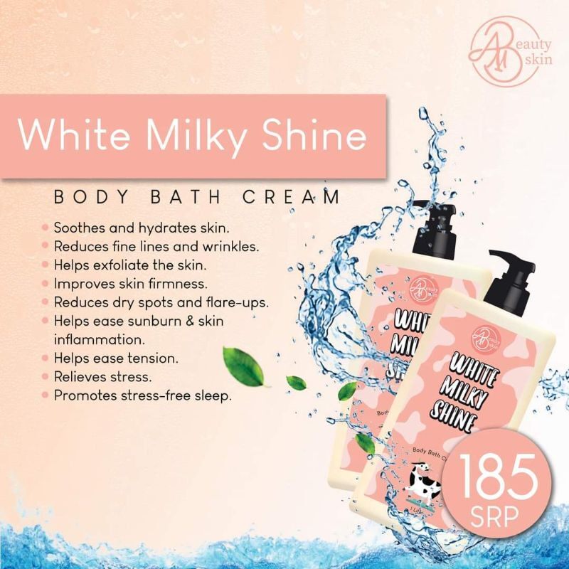 [Authentic Distributor] White Milky Shine Body Bath Cream 1000ml