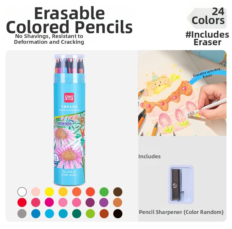 De Li | Erasable Colored Pencils for Children