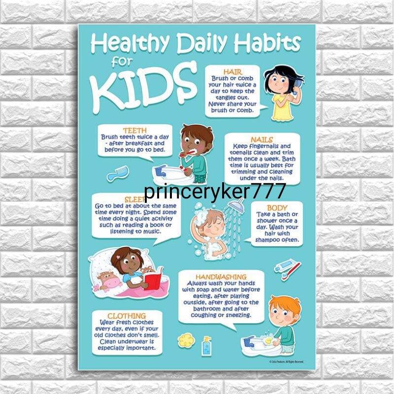 Laminated A4 Size Chart | Wash Your Hands, Stay Healthy, Hygiene Chart ...