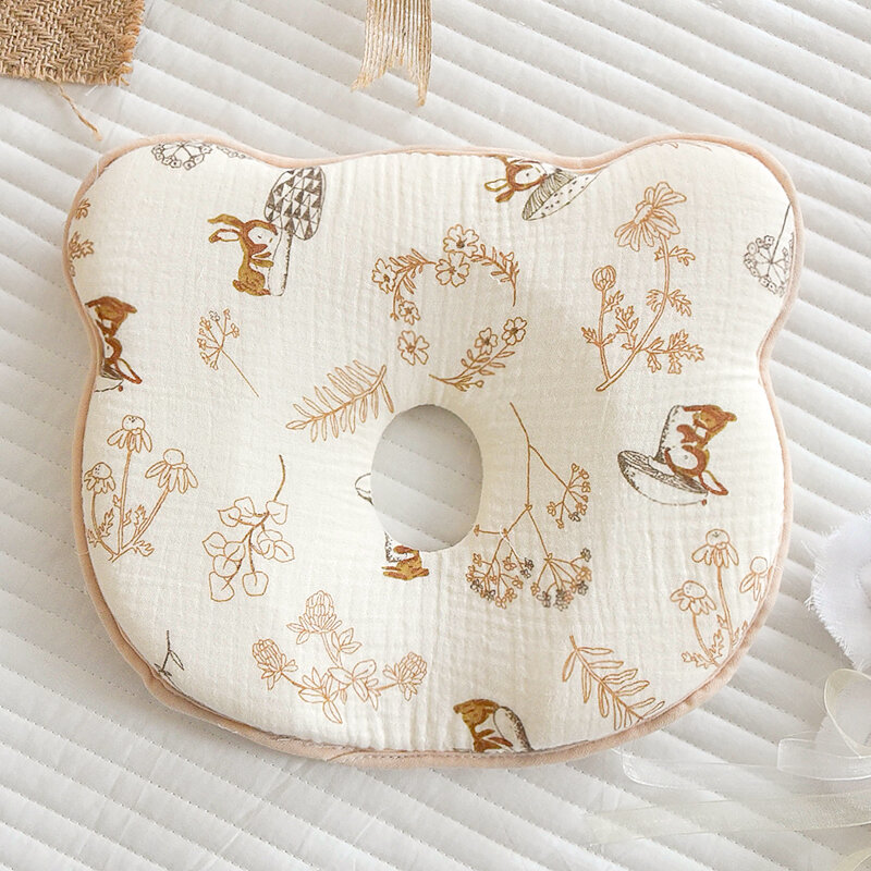 ANYOUBI | Breathable Cotton Gauze Anti-Flat Head Infant Pillow