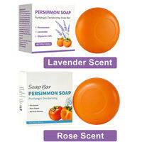 Persimmon Soap Bar for Body Odor Control Japanese Persimmon & Lavender Extract for Unisex Purifying & Deodorizing Soap 100g