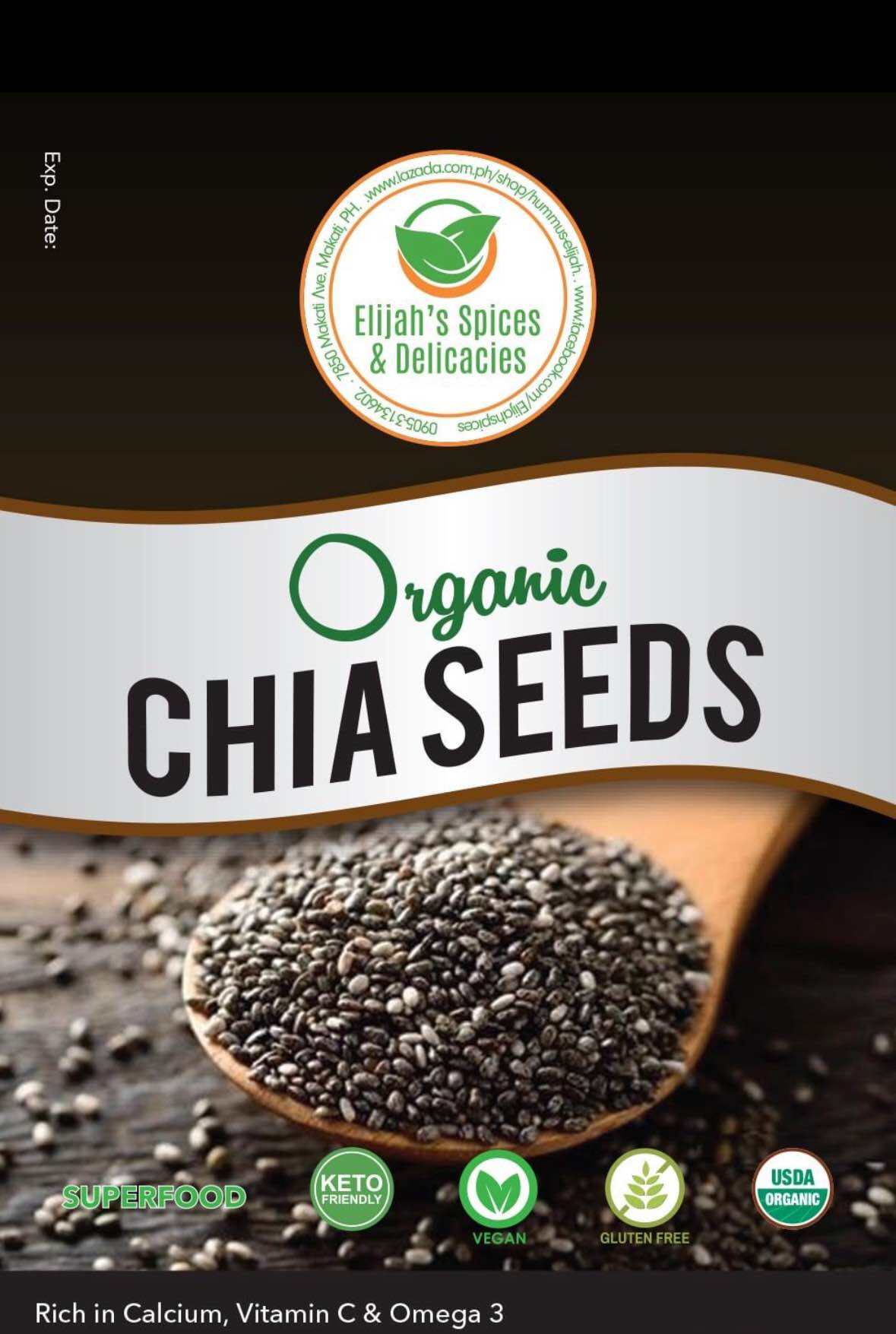 Organic Chia Seeds 200g - Superfood for Weight Loss