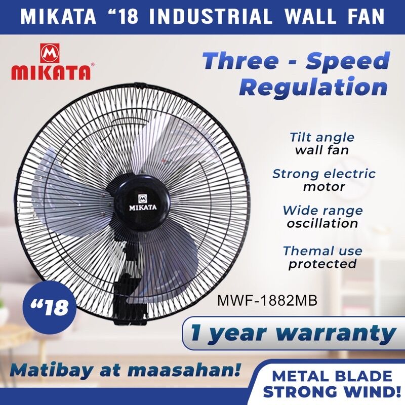 MIKATA 18"in INDUSTRIAL WALL FAN METAL FAN BLADE Lazada PH