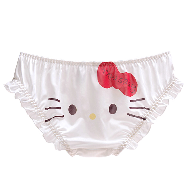 SHIYONG Girls Cute Cat Cartoon Underwear Set Japanese Style Hollow