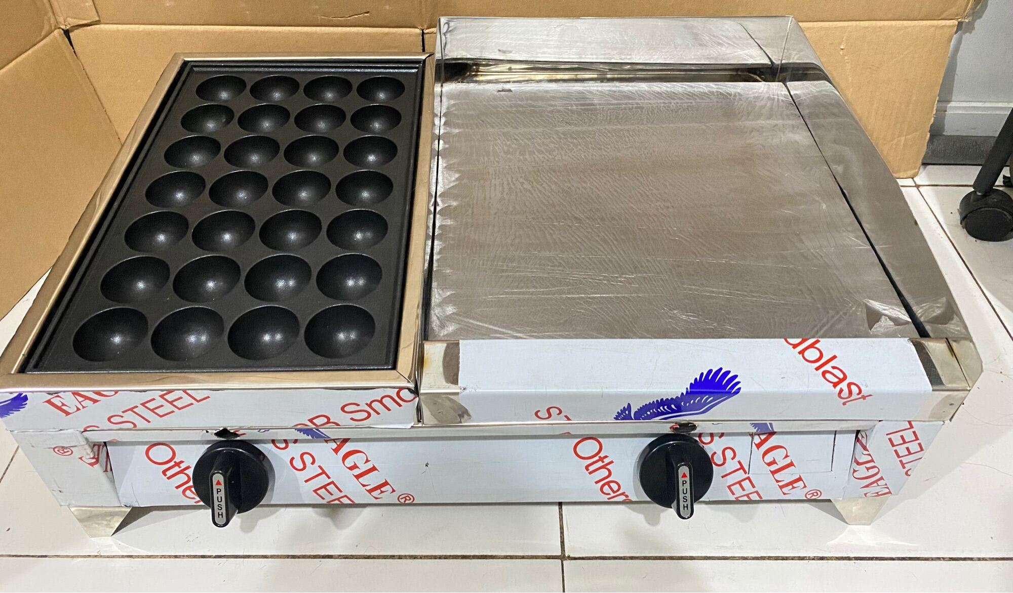 2in1 28 holes Takoyaki and Burger Griddle Gas Operated Lazada PH