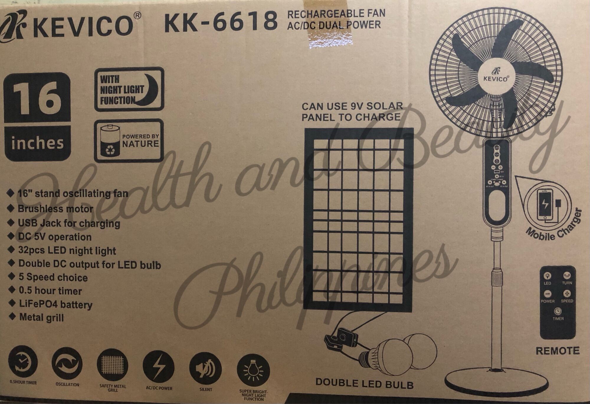 Kevico Rechargeable Solar Stand Fan (Japan) Lazada PH