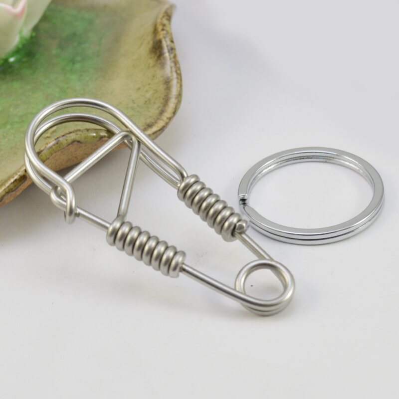 Handmade Stainless Steel Key Ring Creative Car Men Welding Wire