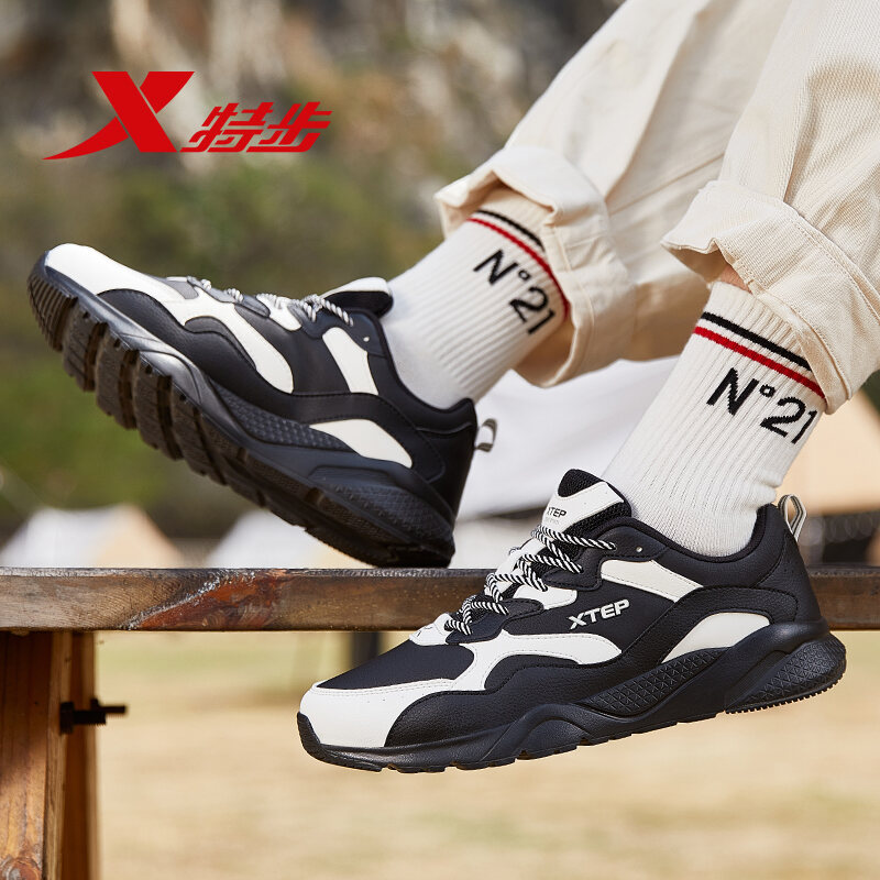 Xtep Men's Shoes Autumn and Winter 2023 New Youth Student Sneakers Male