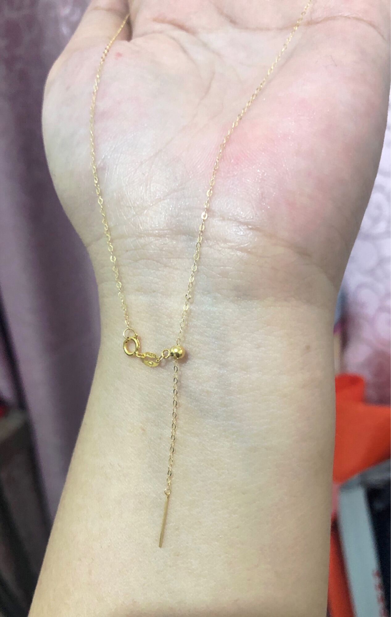 COD PAWNABLE 18K Saudi Gold Adjustable Fine Tauco Chain Necklace