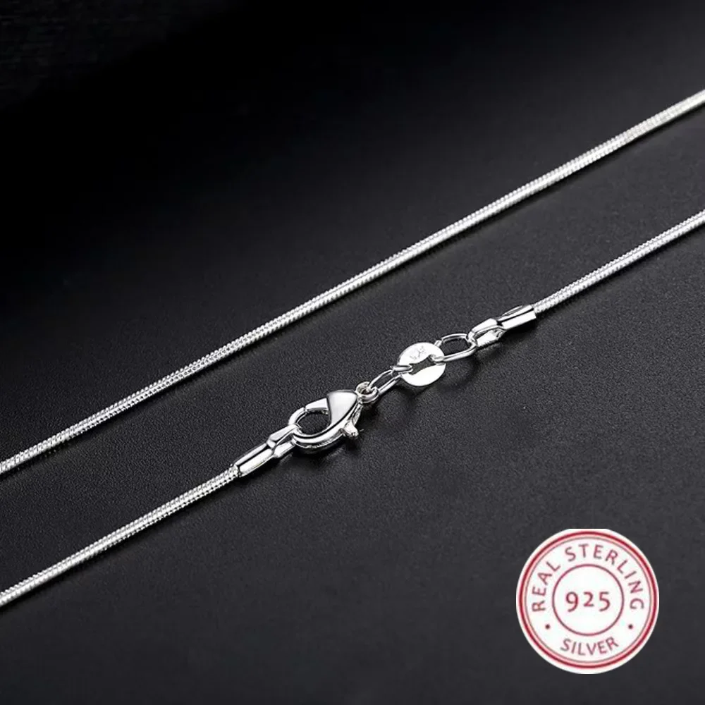 thumbnail image 2 of 925 Sterling Silver Solid Snake Chain Necklace 1mm 2mm 3mm 40-75cm Unisex 2 of 6