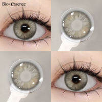 Bio-essence Colored Contact Lenses Blue Colored Pupils Natural Look Brown Eye Lenses Gray Lens Cosmetic for Woman Beauty Yearly