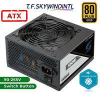 550W ATX Power Supply 80PLUS Gold PC PSU Non Modular 90V-265V 20+4PIN 120mm Ultra-Quiet for Desktop Computer Server Gaming PC