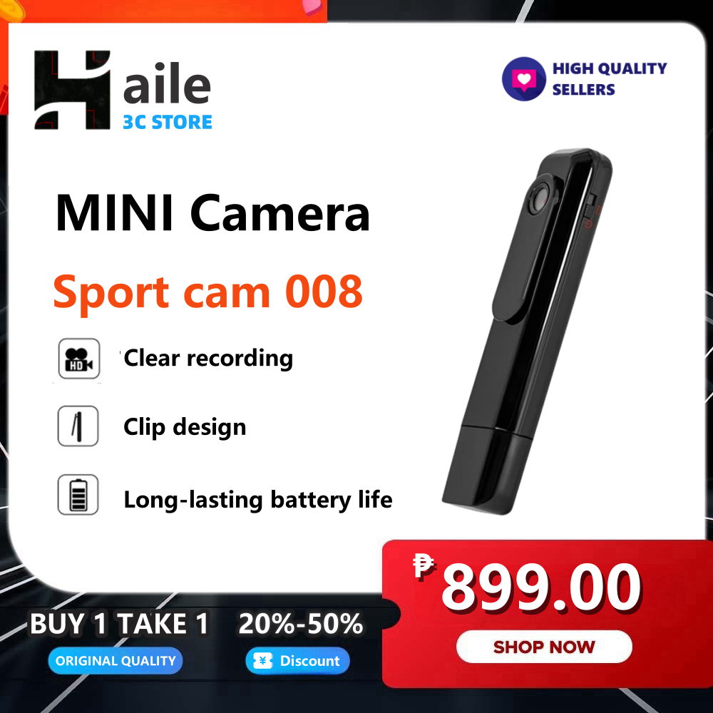 Mini HD Vlogging Camera with Night Vision and Waterproof Protection