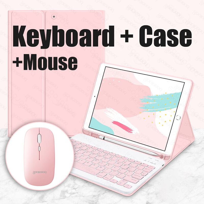 [Ship from🇵🇭&COD] GOOJODOQ Wireless Bluetooth Keyboard and Case and Mouse or iPad Keyboard and Mouse Combo For iPad Pro 11/ Air 3 10.5inch/7/8/9 Gen10.2inch/ Air 2/1 9.7/ Air 4/5 10.9inch