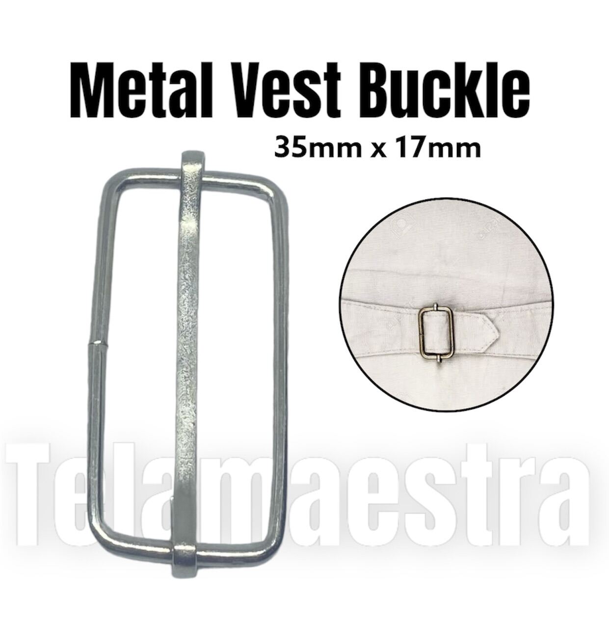 Metal Vest Belt Buckle Adjuster (35mm height) Lazada PH