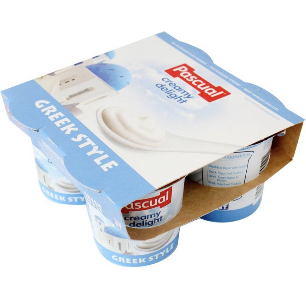 Pascual Greek Style Plain Yogurt non fat vanilla yogurt mixed berries strawberry yogurt 4pcs  EXP APR 2024. 