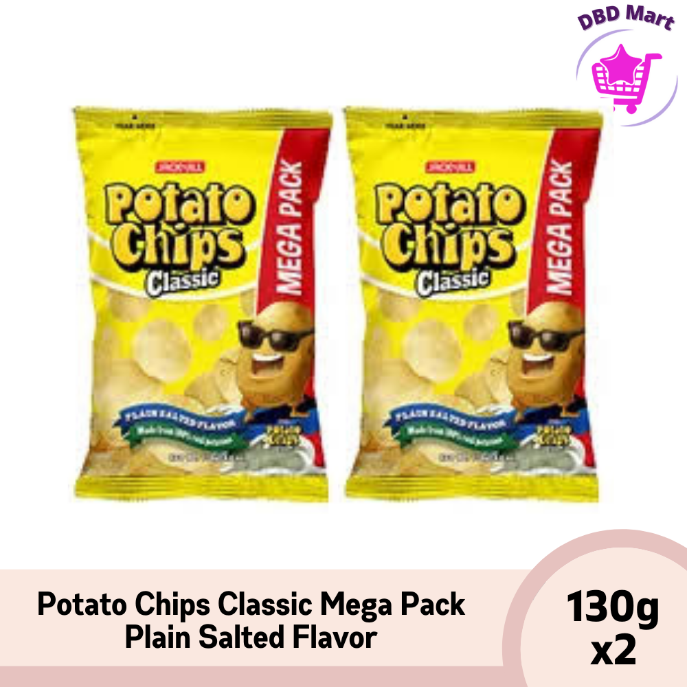 Potato Chips Classic Plain Salted Mega Pack 130g x2 Lazada PH