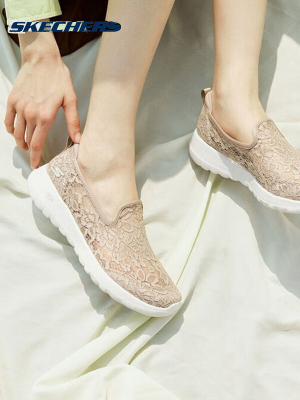 Skechers Slip-On Casual Shoes 2026 Winter New Women's Walking Shoes Lace Mesh Breathable Low Top Shock Absorption Sports Sneakers Presyo 4,418 Piso*Libreng Shipping