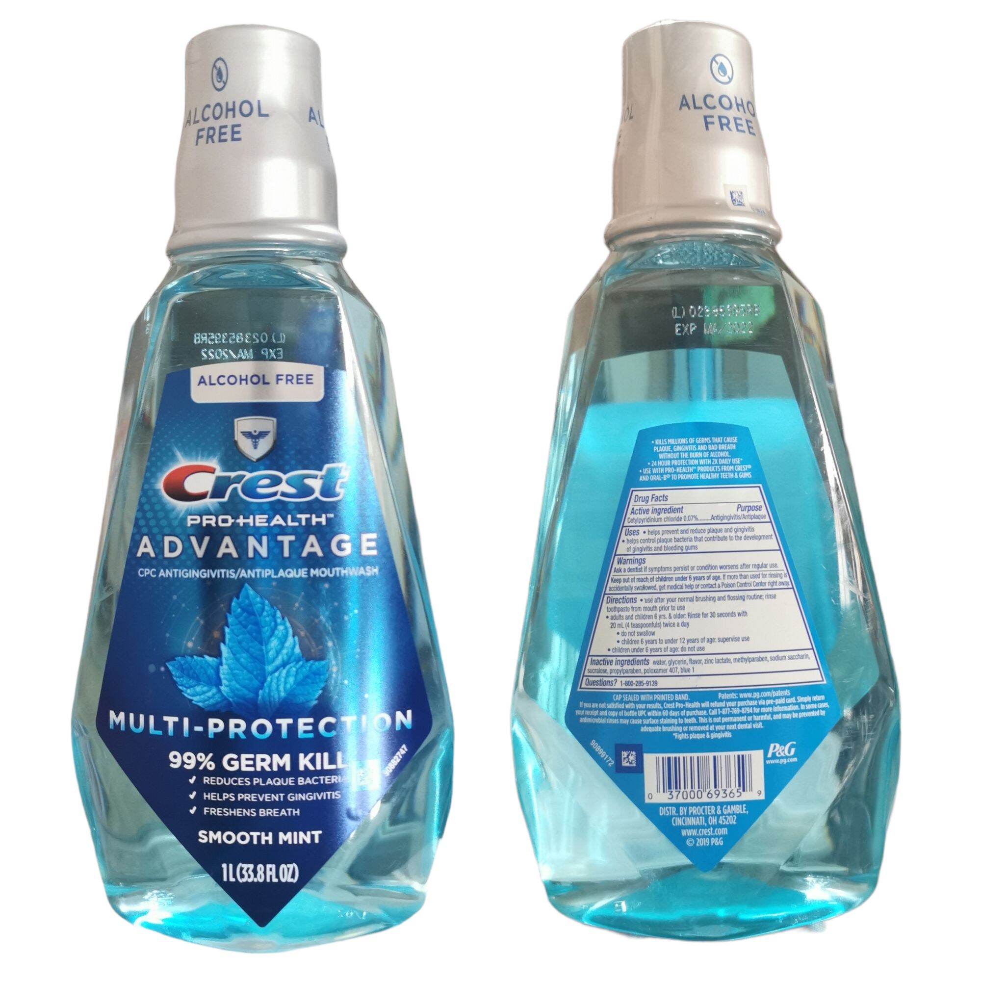 crest pro health mouthwash 1l