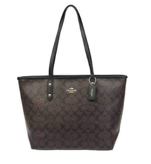 AMK COACH LEATHER TOTE BAG