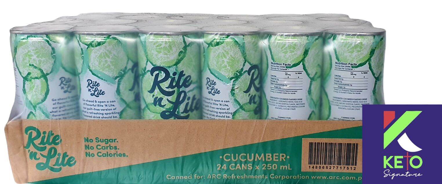 Rite 'n Lite Flavored Carbonated Soft Drink, No Sugar, No Carbs, No