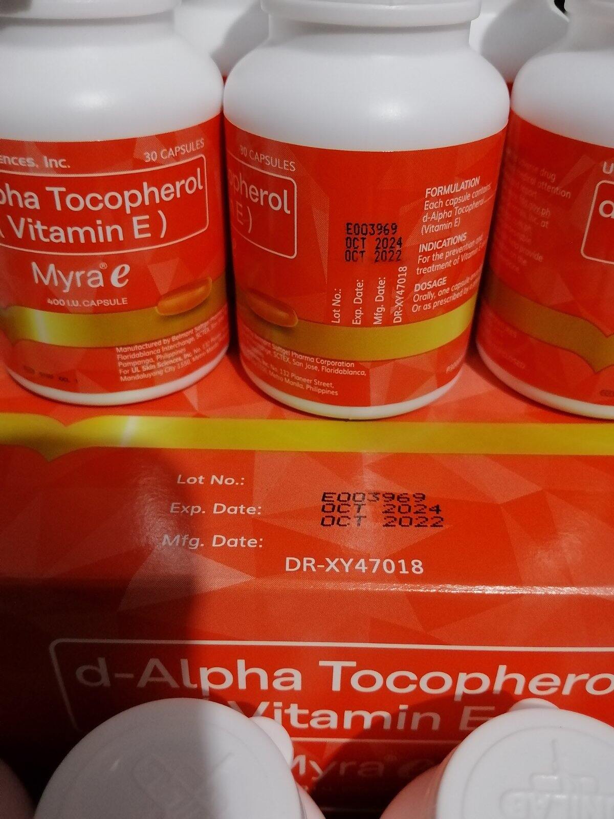 MYRA 400e Vitamin E (30 Capsules) Lazada PH