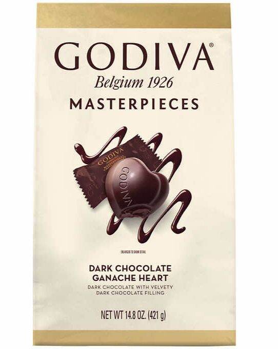GODIVA Belgium 1926 Masterpieces Dark Chocolates Ganache Heart (421g