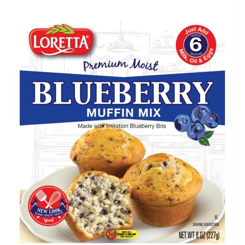Loretta Premium Moist Blueberry Muffin Mix 227g Lazada PH