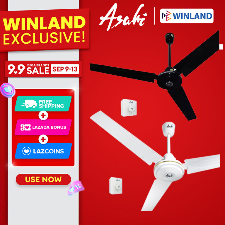 ASAHI 42" Ceiling Fan with Safety Thermal Fuse Protection