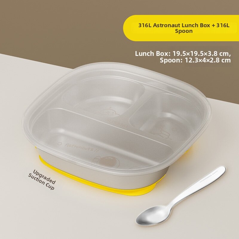 DEMING | Stainless Steel Suction Partition Plate for Baby