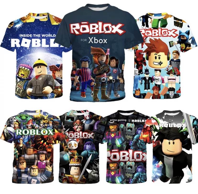 Roblox Short Sleeve T-shirt Boys Kids Summer Tee Shirt Crew Neck Top  Clothes For Age 5-12 Years